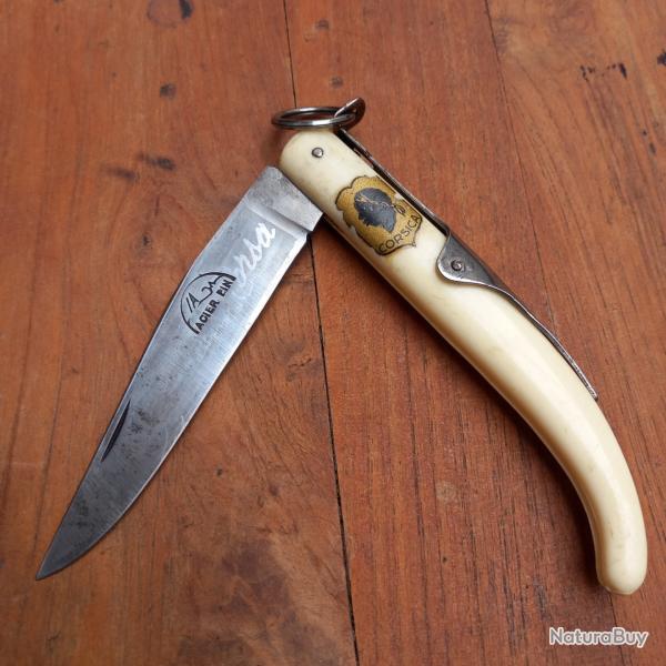 Joli Couteau VENDETTA  Palme CORSICA ACIER FIN Manche en ABS