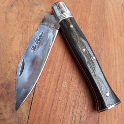 Joli Couteau Régional KENAVO LE POISSON Manche en Corne de Bélier