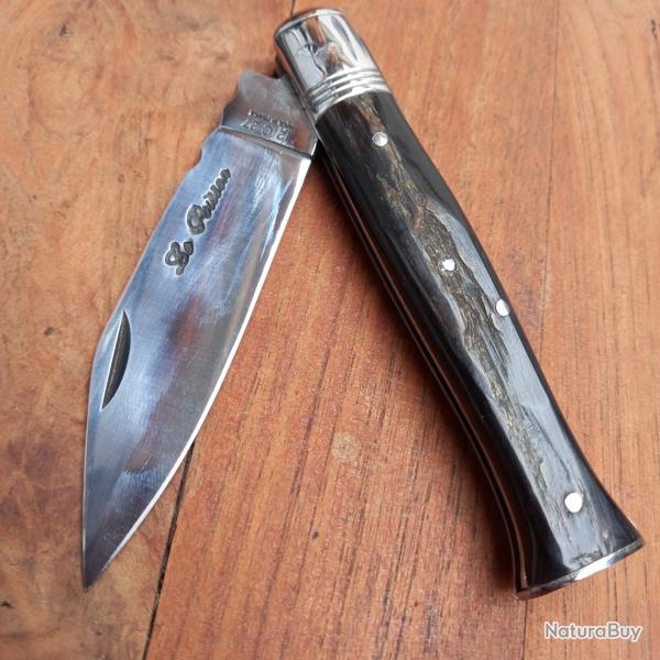 Joli Couteau Rgional KENAVO LE POISSON Manche en Corne de Blier