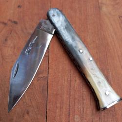 Joli Couteau Régional KENAVO LE POISSON Plein Manche en Corne