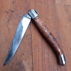 Couteau LAGUIOLE BATUT Mancheen Bois de GENÉVRIER