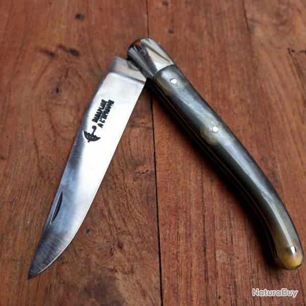 Joli Couteau LAGUIOLE AVERONNAIS  PARAPLUIE  L PREUVE Manche en Corne