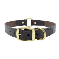 Collier cuir noisette ou chocolat 4 tailles Taille 1