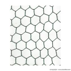 Grillage maille hexagonale 25mm plastifié vert hauteur de 0,5 à 2 m 0,5 x 25 m