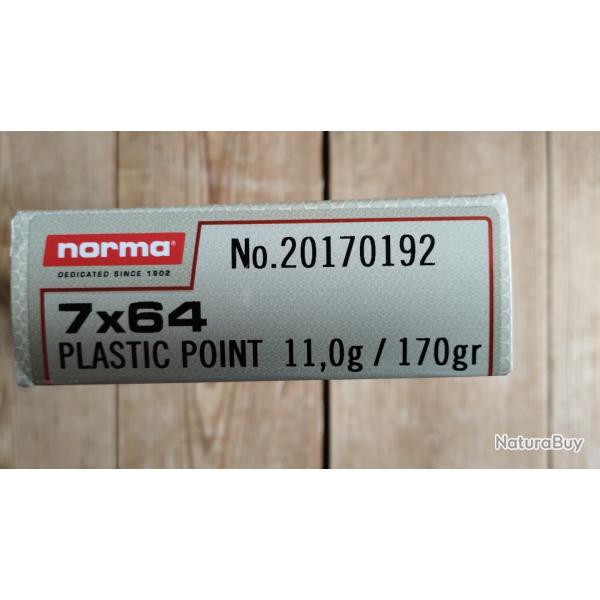 7x64 Norma plastic point 170gr bte 20