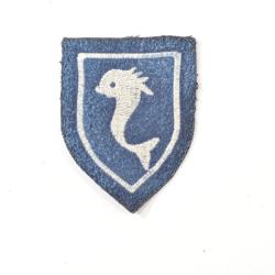 Patch brod&eacute; 10e Cuirassiers Dauphin sur fond bleu marine