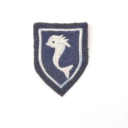 Patch brod&eacute; 10e Cuirassiers Dauphin sur fond bleu marine fonc&eacute;