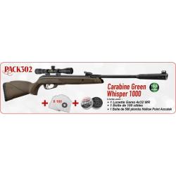 Pack Gamo Green Whisper 1000 Noël Cal.4.5mm 19.9Joules