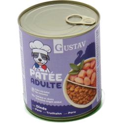 GUSTAV PATEE CHIEN ADULTE DINDE 800GR