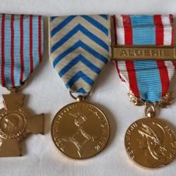 Médaille militaire croix de guerre Afrique du Nord et commémorative