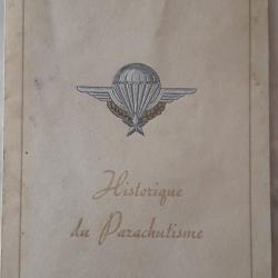 Livre Histoire du parachutisme 1961