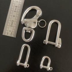 Lot de mousquetons inox