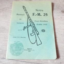 1939 Notice d'utilisation du FM 25 Fusil mitrailleur Armée Suisse