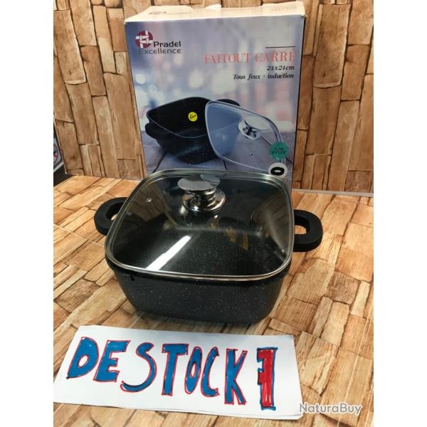 Faitout carr 24x24 cm sans PFOA