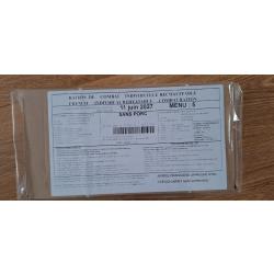 RICR 24h - Ration de Combat Individuelle Rechauffable - Ration armée francaise menu 5