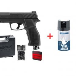 Pack Pistolet CO2 T4E TP50 Cal.50 13J - UMAREX +100BILES + 5Capsules + Bombe défense PERFECTA