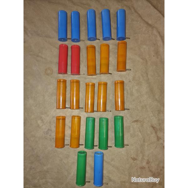 Lot de 22 cartouches  broche SPALEK'ARM cal.16 divers N