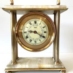 Vintage Pendulette Pendule Horloge Portique VEDETTE Made in France Louis XVI Art