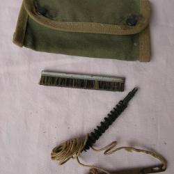 WW2 US POCHETTE MILITAIRE AMÉRICAINE POUR NETTOYAGE ENTRETIEN .30 ETC AVEC 3 ÉLÉMENTS (39-45)