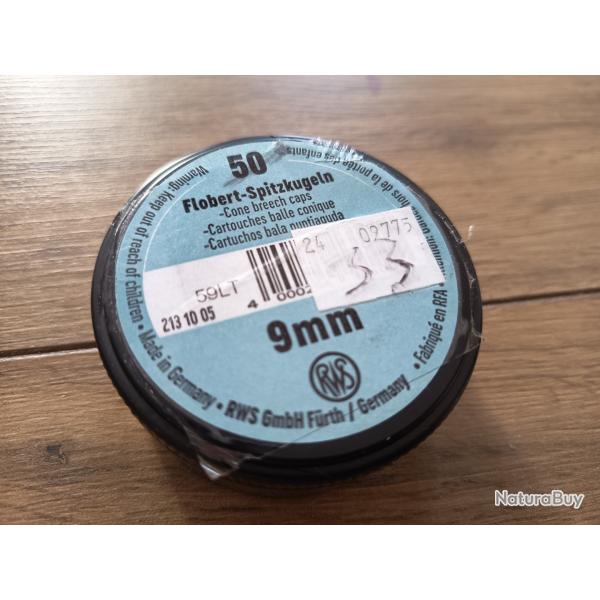 Cartouche Flobert 9mm RWS Conique