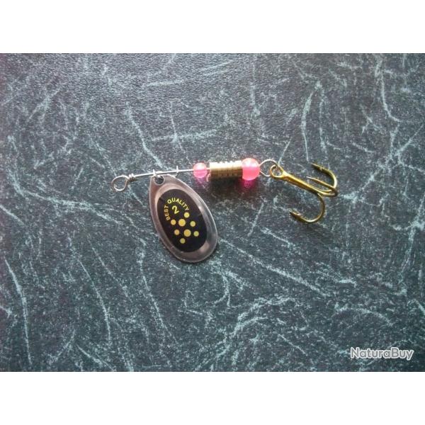 Lot de 10 cuillres taille N 2 pour truites, perches, sandre, brochet ...