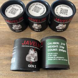 Slugs patriot javelin gen 2 23 grains .218 5 boîtes