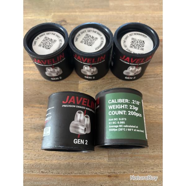 Slugs patriot javelin gen 2 23 grains .218 5 botes
