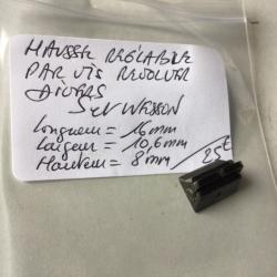 VENDU PAR LE-CUIRASSIER HAUSSE RÉGLABLE PAR VIS POUR REVOLVER TYPE SMITH ET WESSON