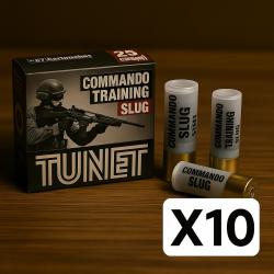 Wahoo lisse ! - Cartouches Tunet Commando training Slug - cal.12 - 250 munitions
