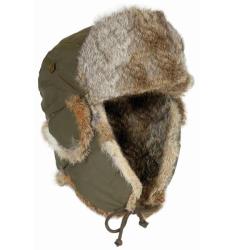 Chapka Vert Arm&eacute;e &agrave; Fourrure V&eacute;ritable