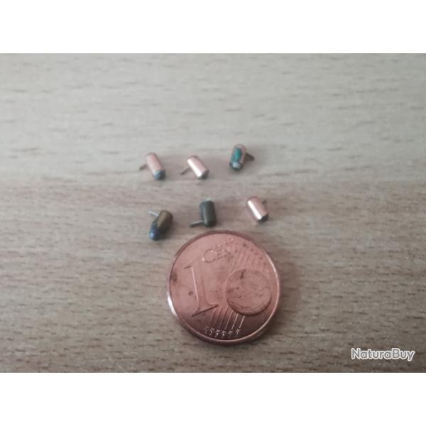 Rare lot de 6 cartouches calibre 2 mm  broche systme.