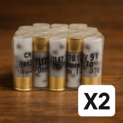 Wahoo lisse ! - Cartouches Chevrotines Mary Arm 9 gr avec Buffer - Cal.12 - x2 boites