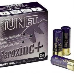 Wahoo lisse ! - Cartouches Cal.12 Tunet Haut Vol Férozinc+ 35g BJ plomb n°2 - 125 cartouches