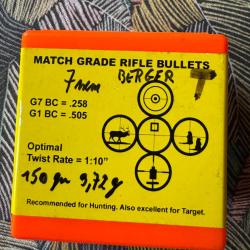 Projectiles BERGER Classic Hunter 7mm #28571