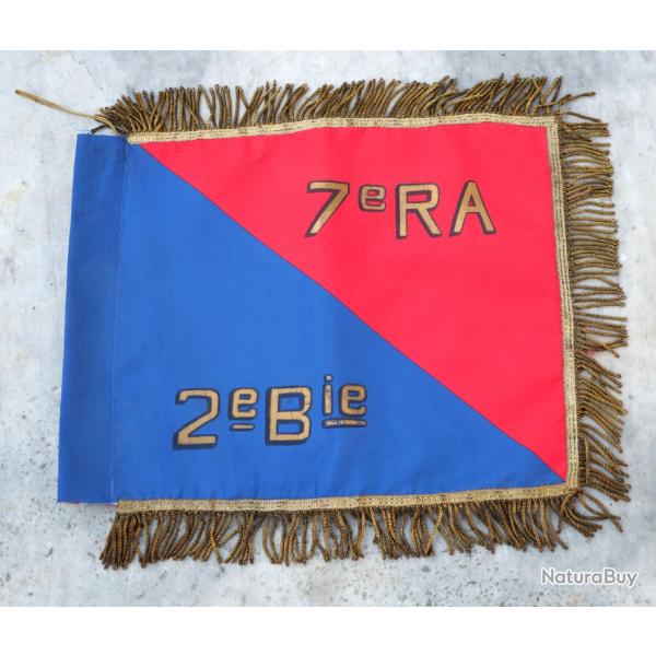 ARME FRANAISE - UNIQUE fanion annes 60 - 7me RA 2me Batterie - CAE25FAN001