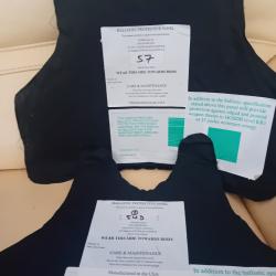 Enchère lot de 2 plaques balistiques 3a contre les armes de poings et les lames USA 43X33 cm