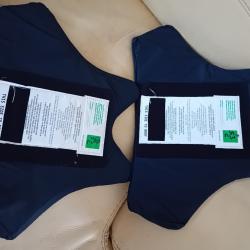 Enchère lot de 2 plaques balistiques 3a contre les armes de poings et les lames  41X29 cm