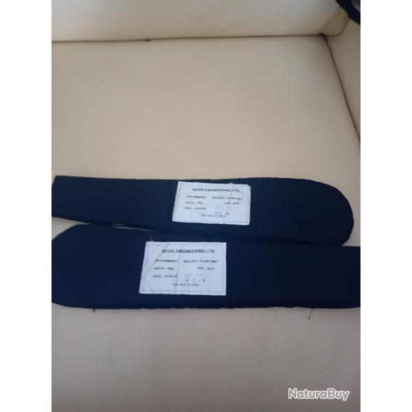 Enchre lot de 2 plaques balistiques 3a contre les armes de poings et les lames  pour le cou