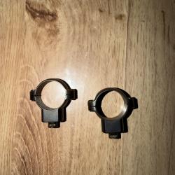 Colliers type LEUPOLD QR Diamètre 25,4mm Hauteur 10mm (haut)