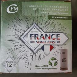 Cartouches  cal 12/70mm  34 gr . France Munitions ( 3 boîtes de 25)