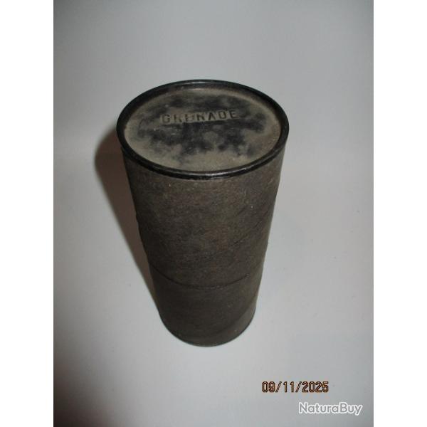 Rare container de transport pour grenade fumigne ou phosphore US WWII, TBE