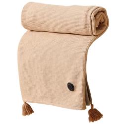 Couverture Chauffante &Eacute;lectrique USB - Ch&acirc;le Chauffant &Eacute;paissi Fermeture &Eacute;clair 3 Niveaux BEIGE