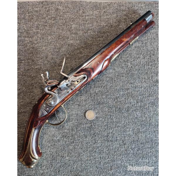 Imposant pistolet  silex de cavalerie modle 1733 J.L CARRIER fabrication indienne AHU