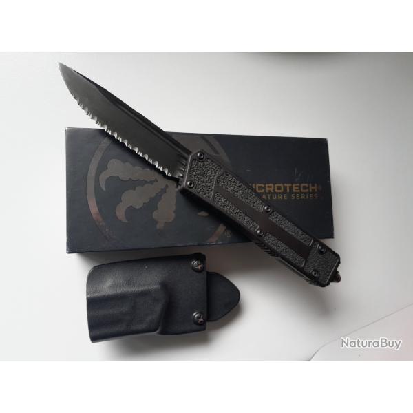 Microtech Scarab II Shadow full serrated
