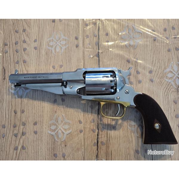 revolver pietta 1858 remington new model army sheriff inox plaquettes quadrillees