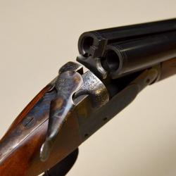 Exceptionnel Fusil juxtaposé 14mm Hammerless Stéphanois Artisanale