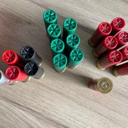 Lot de cartouches chasses (cal 16 sans boite, cal 12 boîte complète) voir photos photos