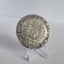 Ecu Argent 1765 L Louis XV ( 15 ) Au Bandeau Argent Bayonne , XVIII&egrave;me Si&egrave;cle , 18&egrave;me