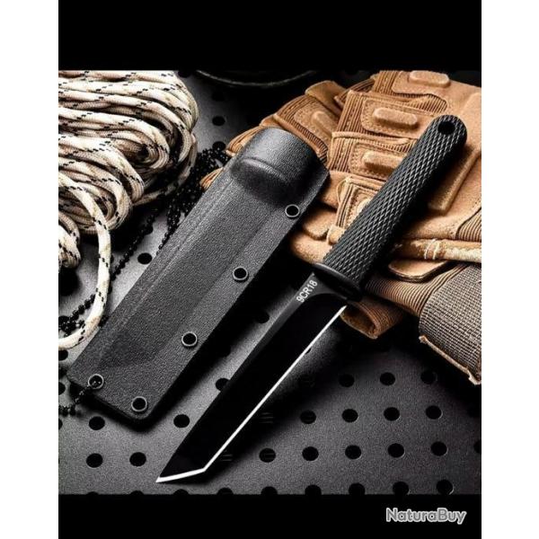 Couteau lame "Tanto" lame grande rsistance en 9cr18 avec tui 1aux enchres !!