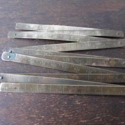 Mètre pliant de poche en laiton 1920